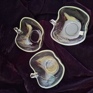 Elegant Glass Leaf Bowls